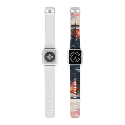 Sunset Sail Watercolor Boat Apple Watch Band - BOGO Cases