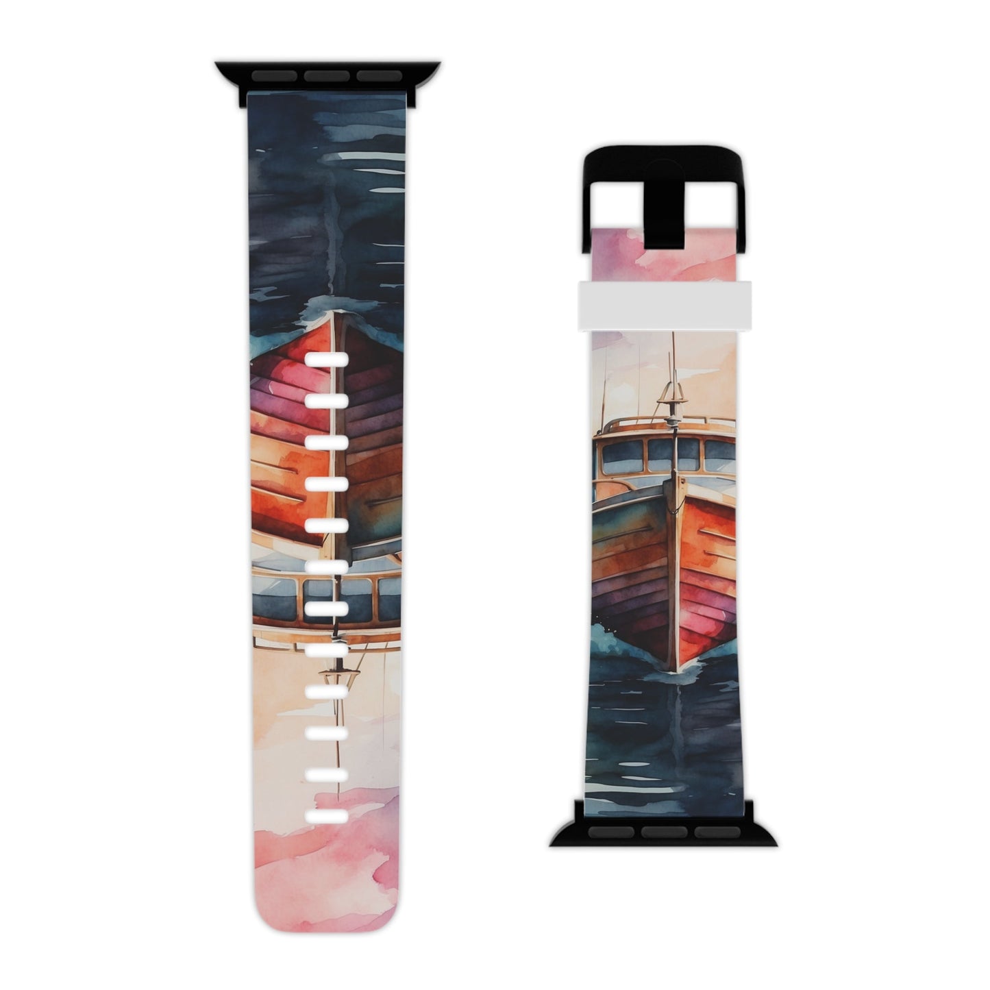 Sunset Sail Watercolor Boat Apple Watch Band - BOGO Cases