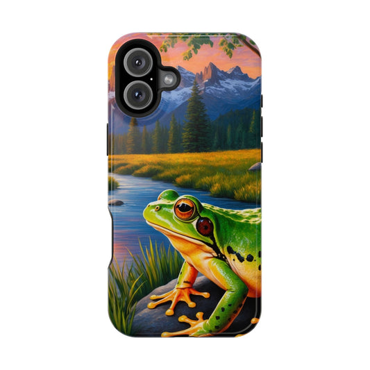 Sunset Serenity Frog - Nature - Inspired MagSafe iPhone Case - BOGO Cases