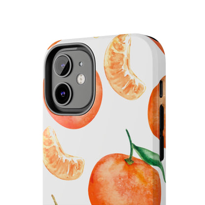 Tangerine Dreams Tough iPhone Case – Watercolor Orange Design, Shockproof Dual Protection - BOGO Cases