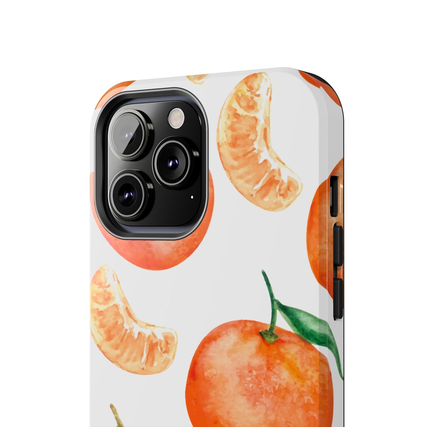 Tangerine Dreams Tough iPhone Case – Watercolor Orange Design, Shockproof Dual Protection - BOGO Cases