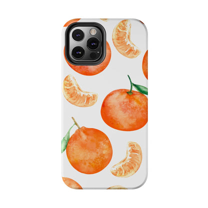 Tangerine Dreams Tough iPhone Case – Watercolor Orange Design, Shockproof Dual Protection - BOGO Cases