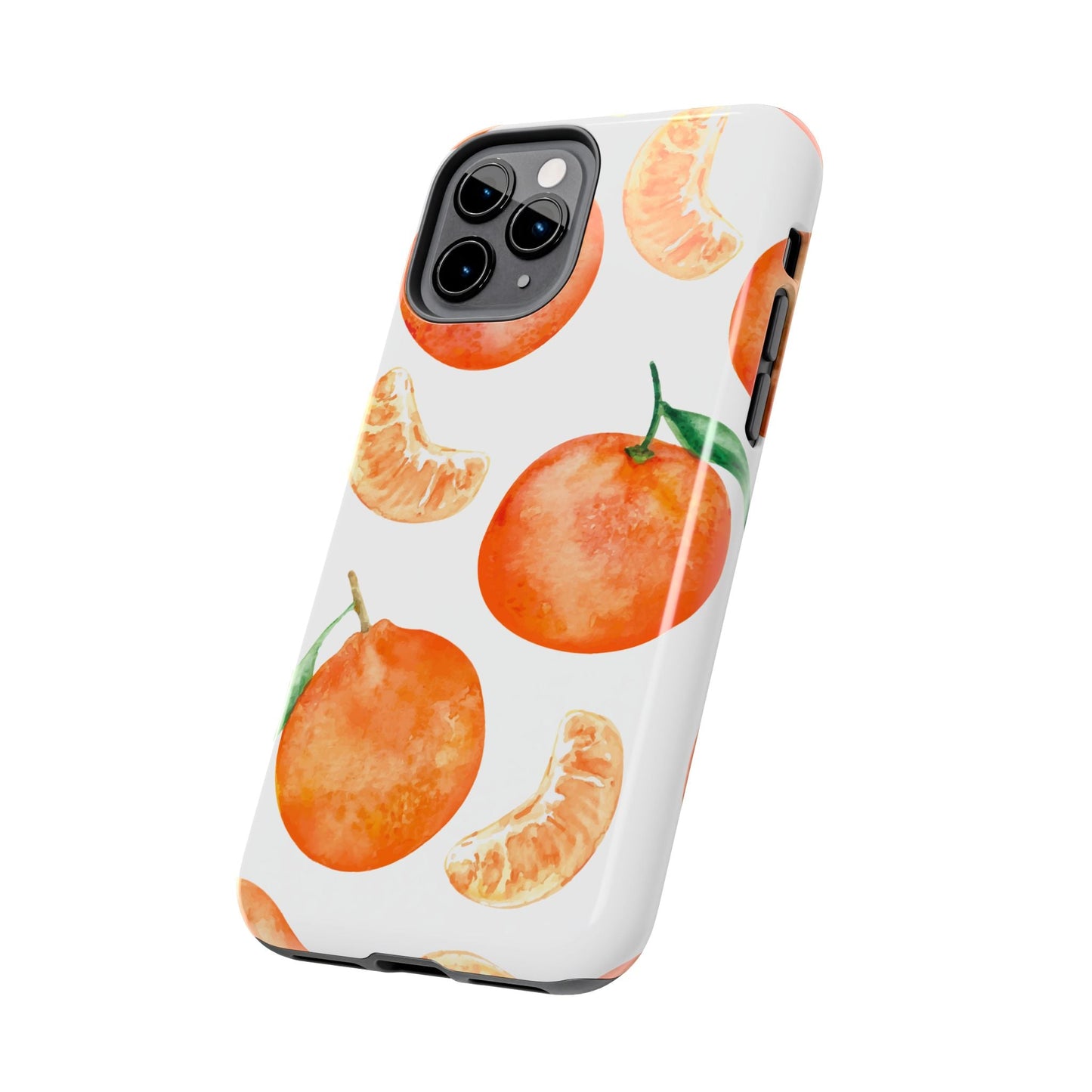 Tangerine Dreams Tough iPhone Case – Watercolor Orange Design, Shockproof Dual Protection - BOGO Cases