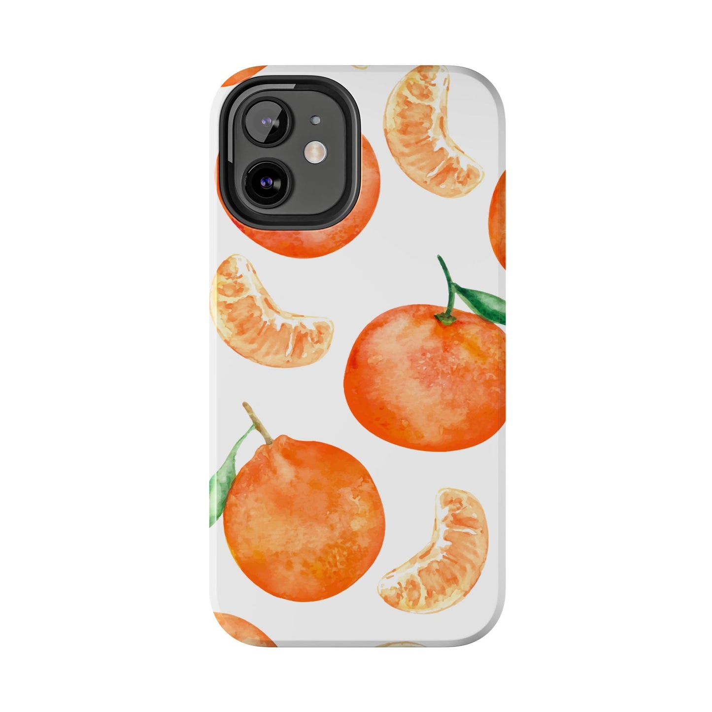 Tangerine Dreams Tough iPhone Case – Watercolor Orange Design, Shockproof Dual Protection - BOGO Cases