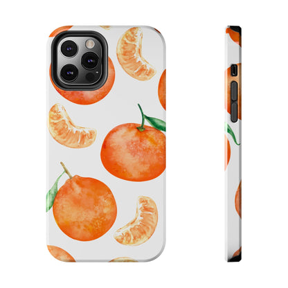 Tangerine Dreams Tough iPhone Case – Watercolor Orange Design, Shockproof Dual Protection - BOGO Cases