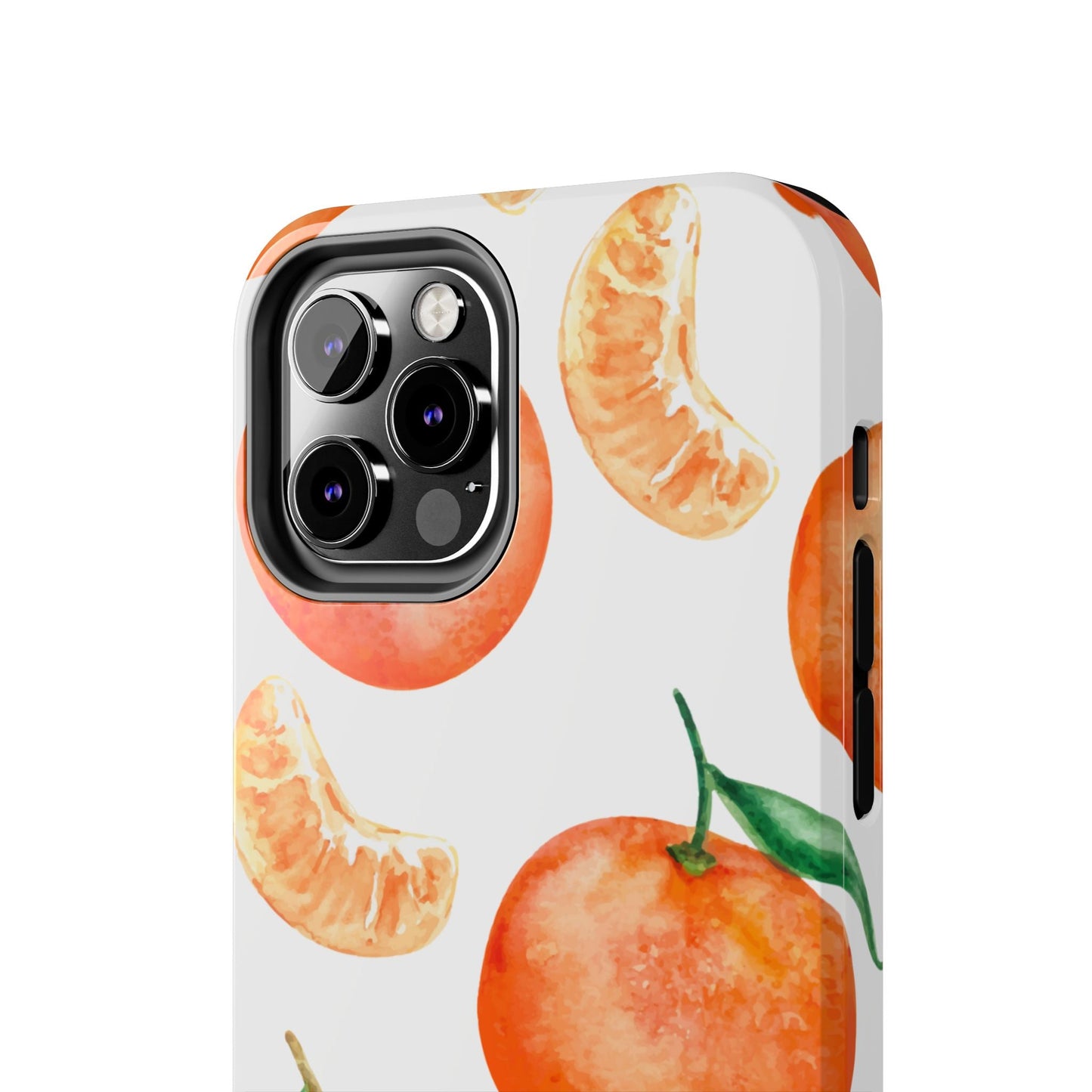 Tangerine Dreams Tough iPhone Case – Watercolor Orange Design, Shockproof Dual Protection - BOGO Cases