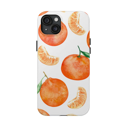 Tangerine Dreams Tough iPhone Case – Watercolor Orange Design, Shockproof Dual Protection - BOGO Cases