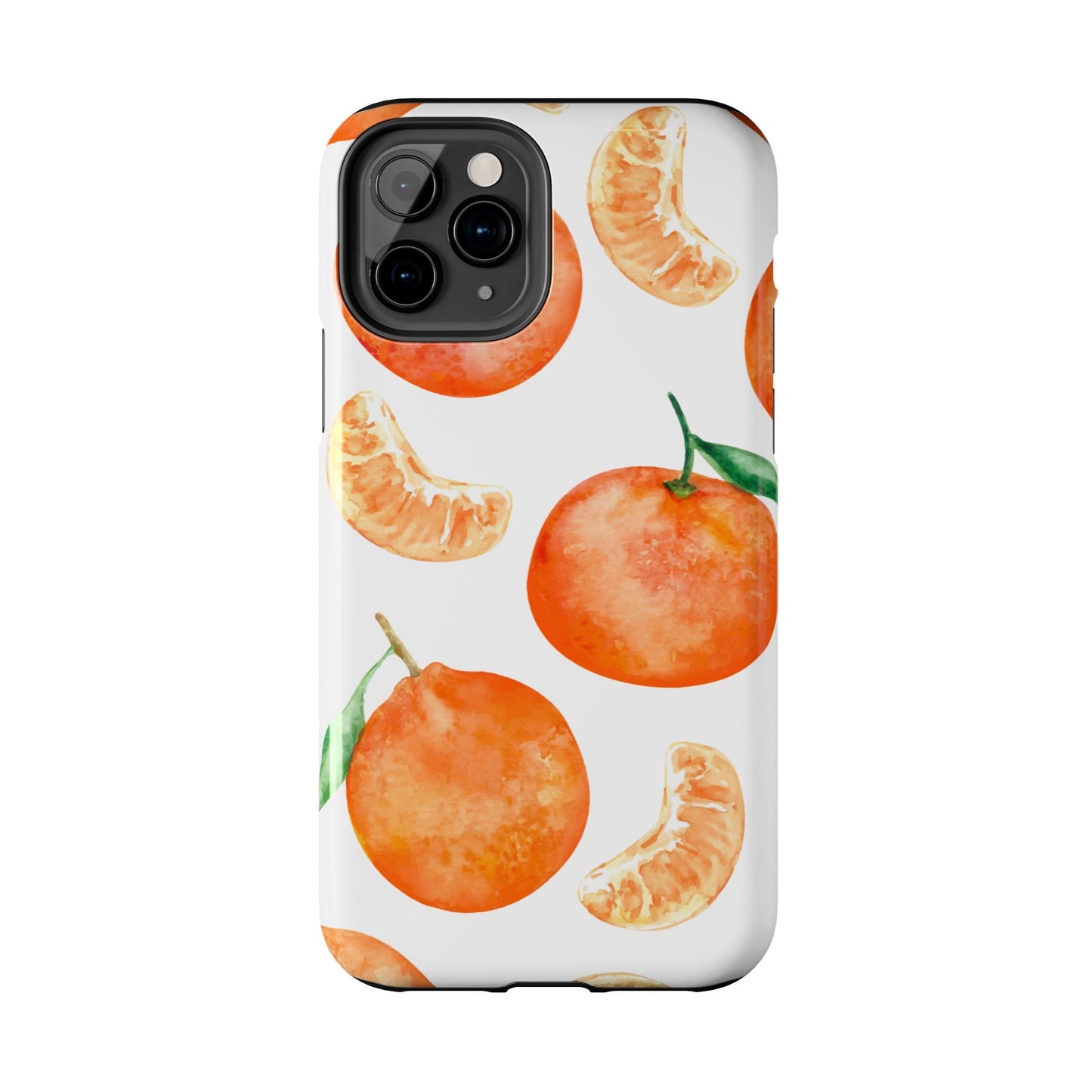 Tangerine Dreams Tough iPhone Case – Watercolor Orange Design, Shockproof Dual Protection - BOGO Cases