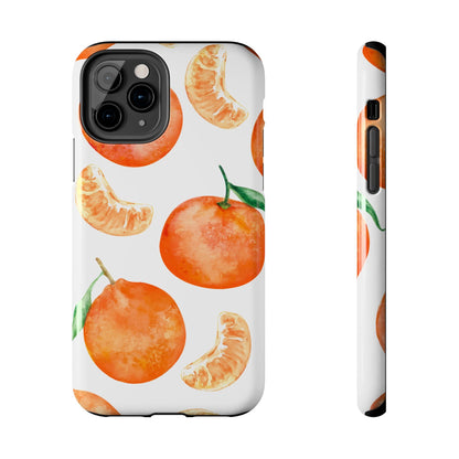 Tangerine Dreams Tough iPhone Case – Watercolor Orange Design, Shockproof Dual Protection - BOGO Cases