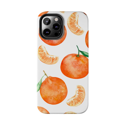 Tangerine Dreams Tough iPhone Case – Watercolor Orange Design, Shockproof Dual Protection - BOGO Cases