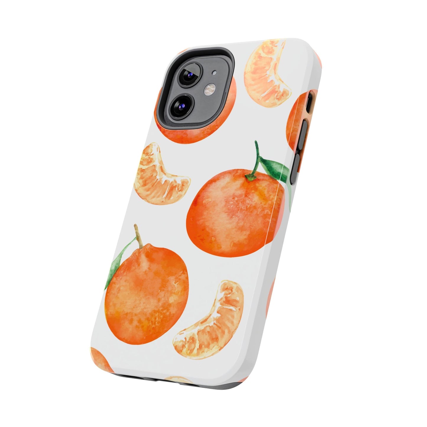 Tangerine Dreams Tough iPhone Case – Watercolor Orange Design, Shockproof Dual Protection - BOGO Cases