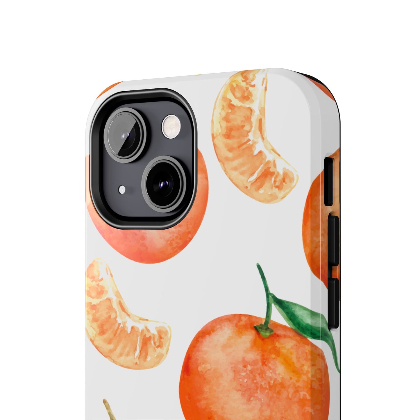 Tangerine Dreams Tough iPhone Case – Watercolor Orange Design, Shockproof Dual Protection - BOGO Cases