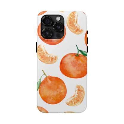 Tangerine Dreams Tough iPhone Case – Watercolor Orange Design, Shockproof Dual Protection - BOGO Cases