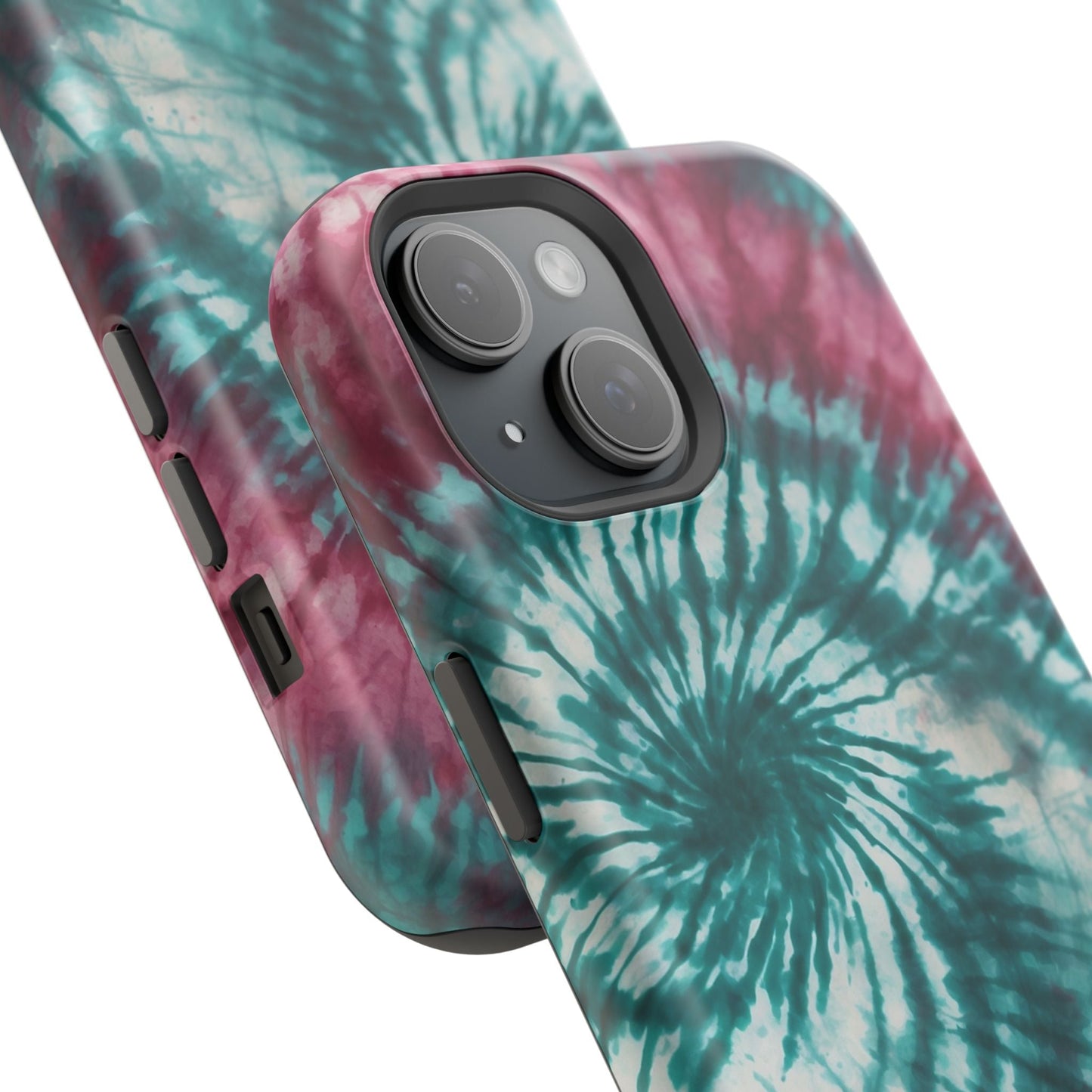 Teal and Pink Tie - Dye MagSafe Case – Stylish and Functional - BOGO Cases