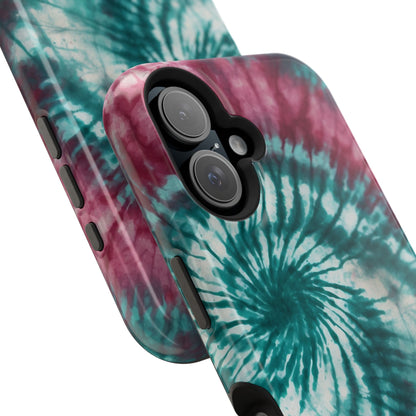 Teal and Pink Tie - Dye MagSafe Case – Stylish and Functional - BOGO Cases