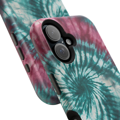 Teal and Pink Tie - Dye MagSafe Case – Stylish and Functional - BOGO Cases