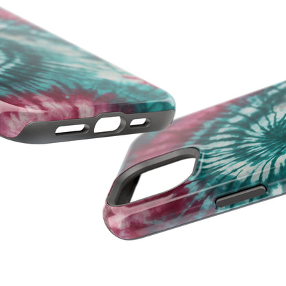 Teal and Pink Tie - Dye MagSafe Case – Stylish and Functional - BOGO Cases