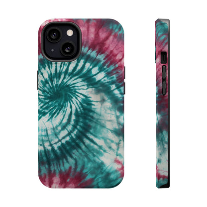 Teal and Pink Tie - Dye MagSafe Case – Stylish and Functional - BOGO Cases