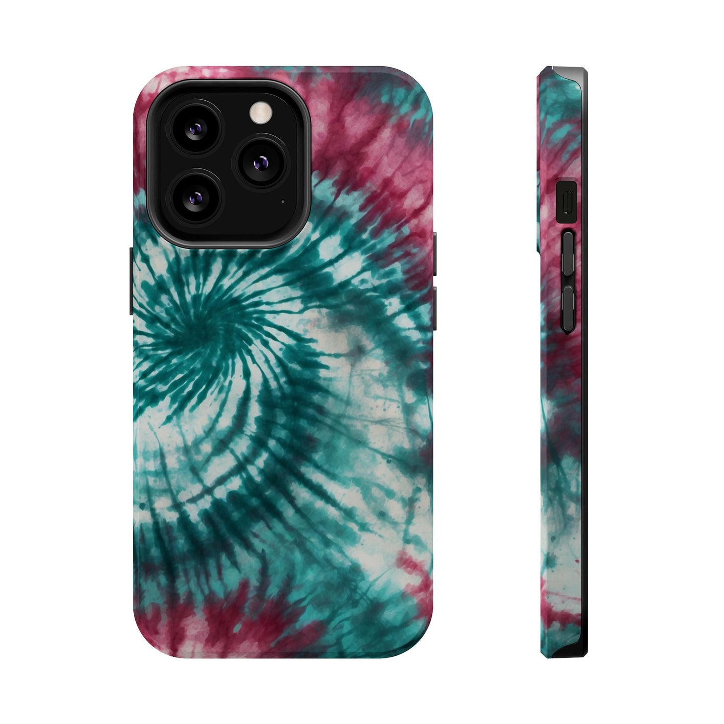 Teal and Pink Tie - Dye MagSafe Case – Stylish and Functional - BOGO Cases