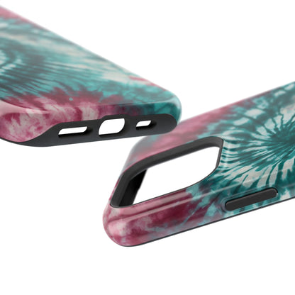 Teal and Pink Tie - Dye MagSafe Case – Stylish and Functional - BOGO Cases