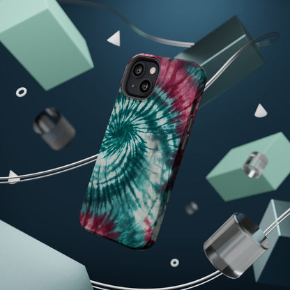Teal and Pink Tie - Dye MagSafe Case – Stylish and Functional - BOGO Cases