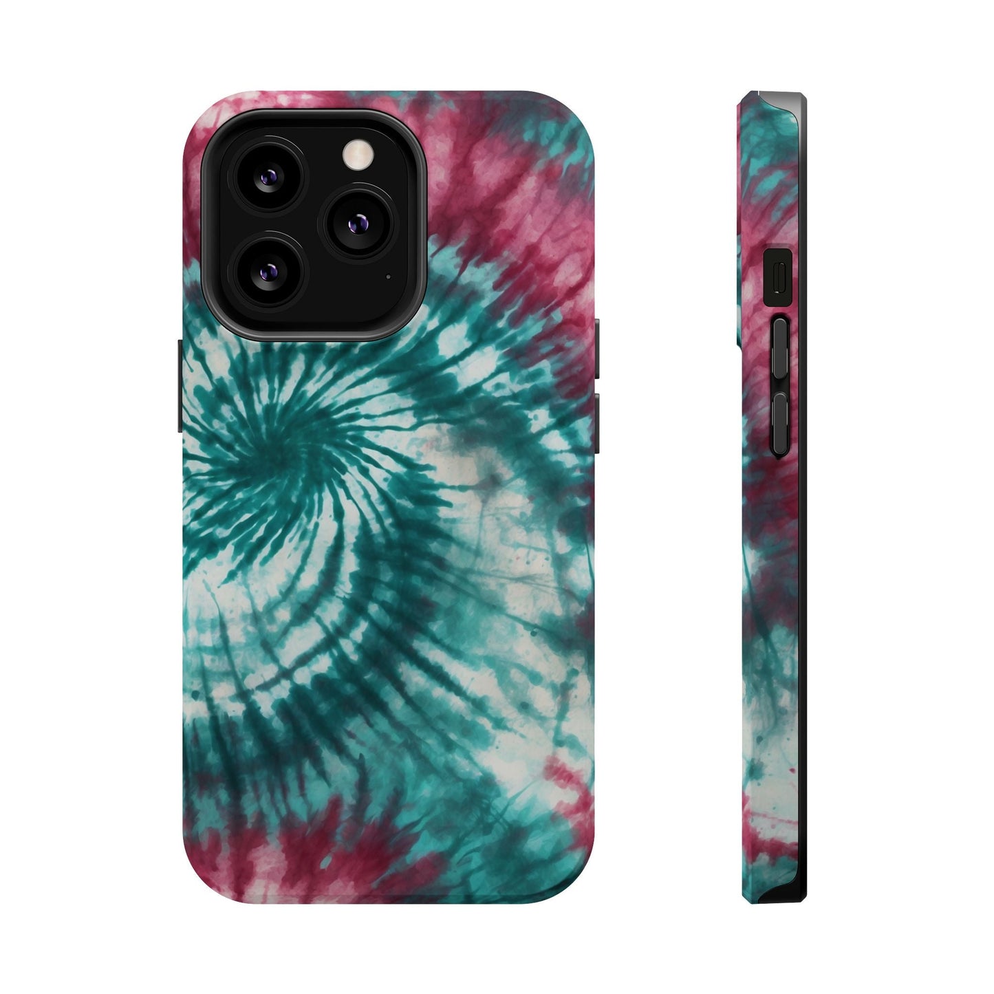 Teal and Pink Tie - Dye MagSafe Case – Stylish and Functional - BOGO Cases