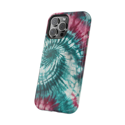 Teal and Pink Tie - Dye MagSafe Case – Stylish and Functional - BOGO Cases