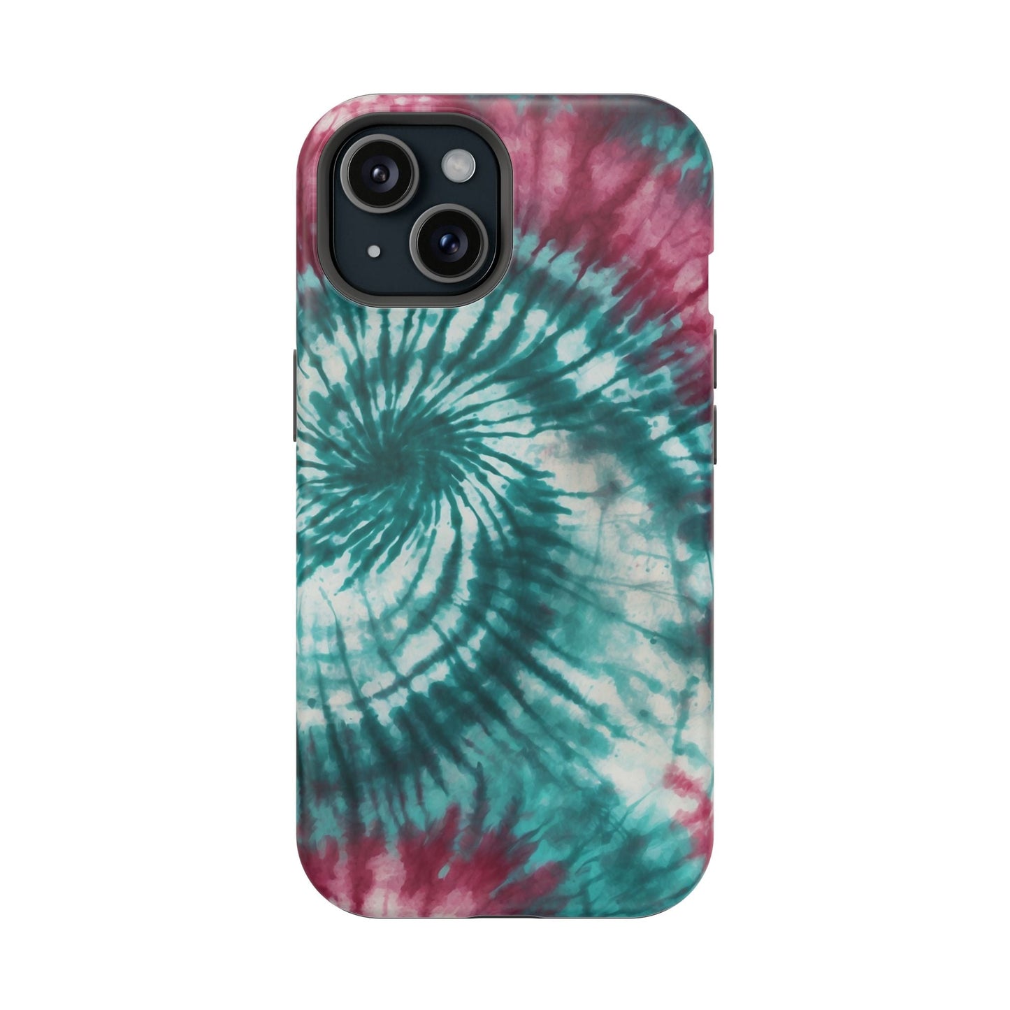 Teal and Pink Tie - Dye MagSafe Case – Stylish and Functional - BOGO Cases