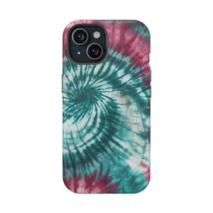 Teal and Pink Tie - Dye MagSafe Case – Stylish and Functional - BOGO Cases