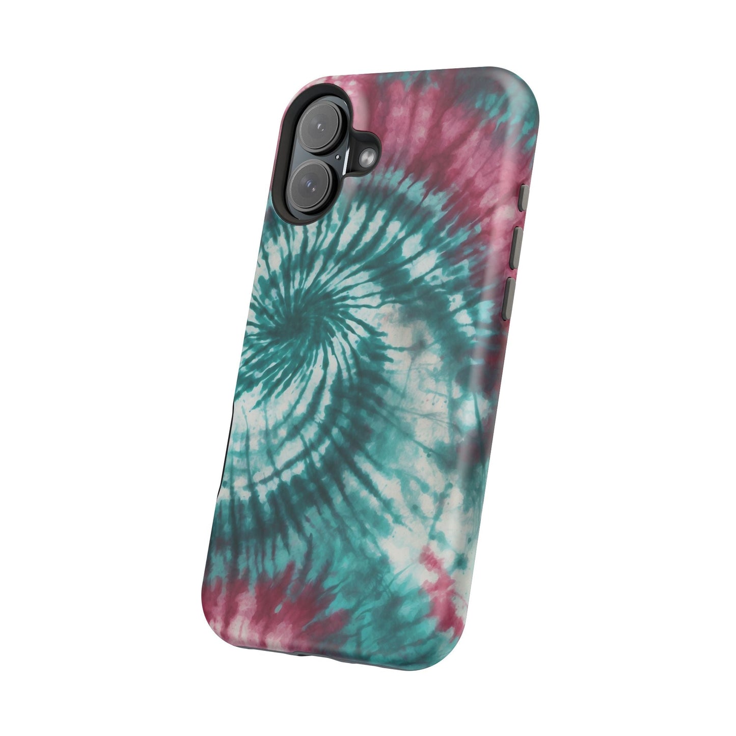 Teal and Pink Tie - Dye MagSafe Case – Stylish and Functional - BOGO Cases