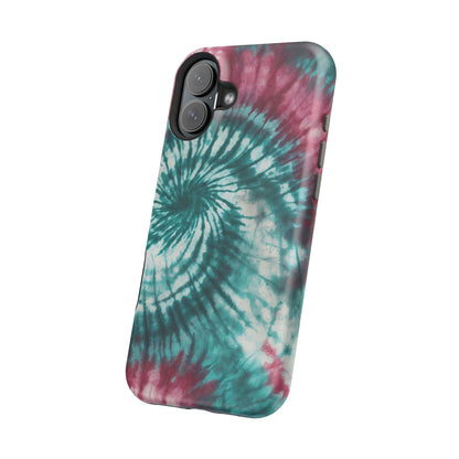 Teal and Pink Tie - Dye MagSafe Case – Stylish and Functional - BOGO Cases