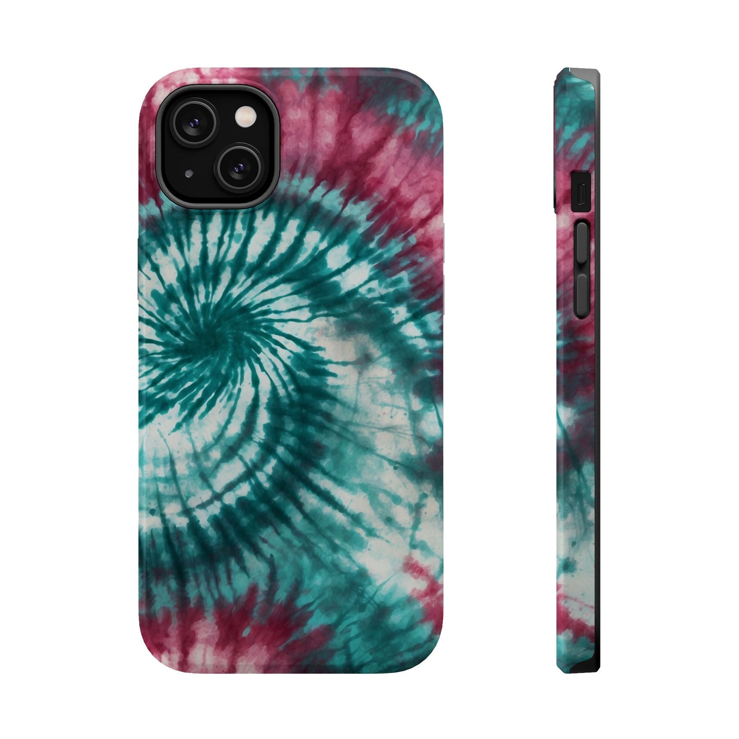 Teal and Pink Tie - Dye MagSafe Case – Stylish and Functional - BOGO Cases