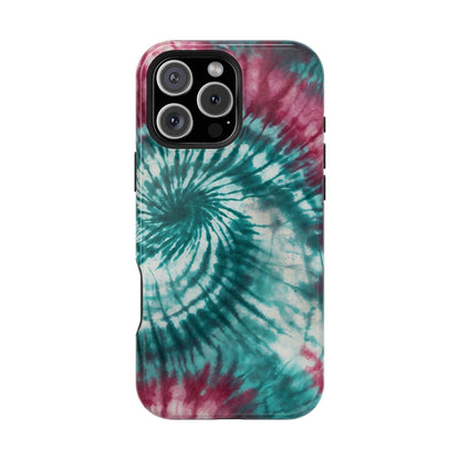 Teal and Pink Tie - Dye MagSafe Case – Stylish and Functional - BOGO Cases