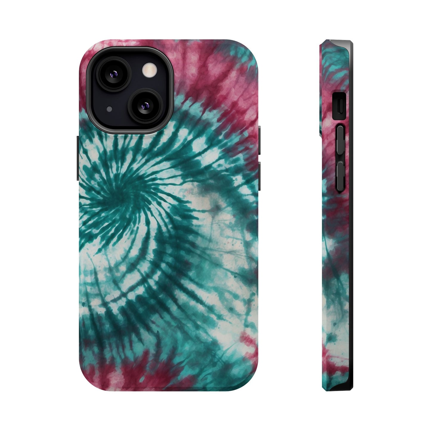 Teal and Pink Tie - Dye MagSafe Case – Stylish and Functional - BOGO Cases