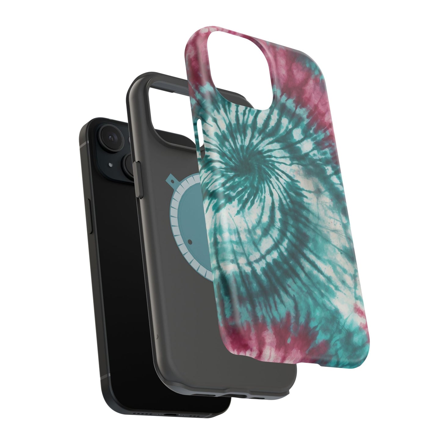 Teal and Pink Tie - Dye MagSafe Case – Stylish and Functional - BOGO Cases