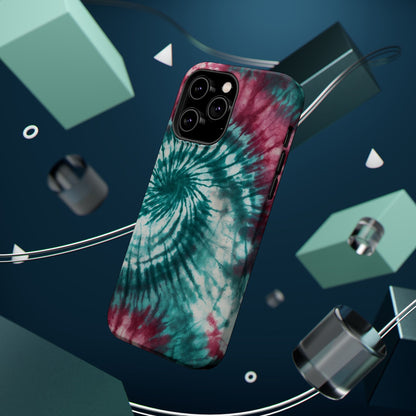 Teal and Pink Tie - Dye MagSafe Case – Stylish and Functional - BOGO Cases