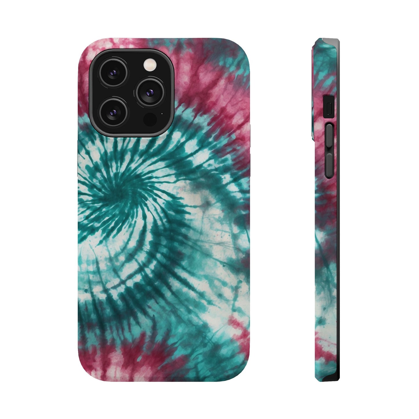 Teal and Pink Tie - Dye MagSafe Case – Stylish and Functional - BOGO Cases