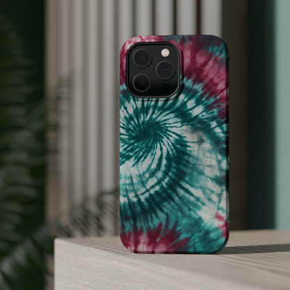 Teal and Pink Tie - Dye MagSafe Case – Stylish and Functional - BOGO Cases