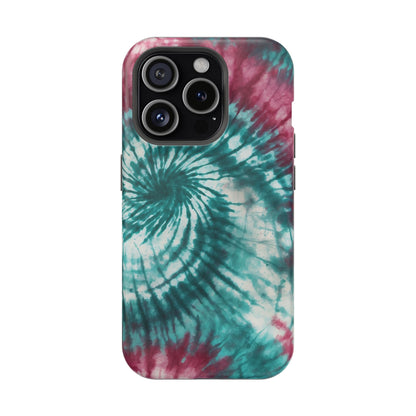 Teal and Pink Tie - Dye MagSafe Case – Stylish and Functional - BOGO Cases