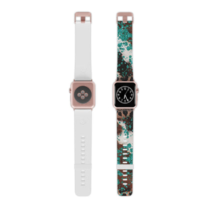 Teal Glitter Cowhide Apple Watch Band - BOGO Cases