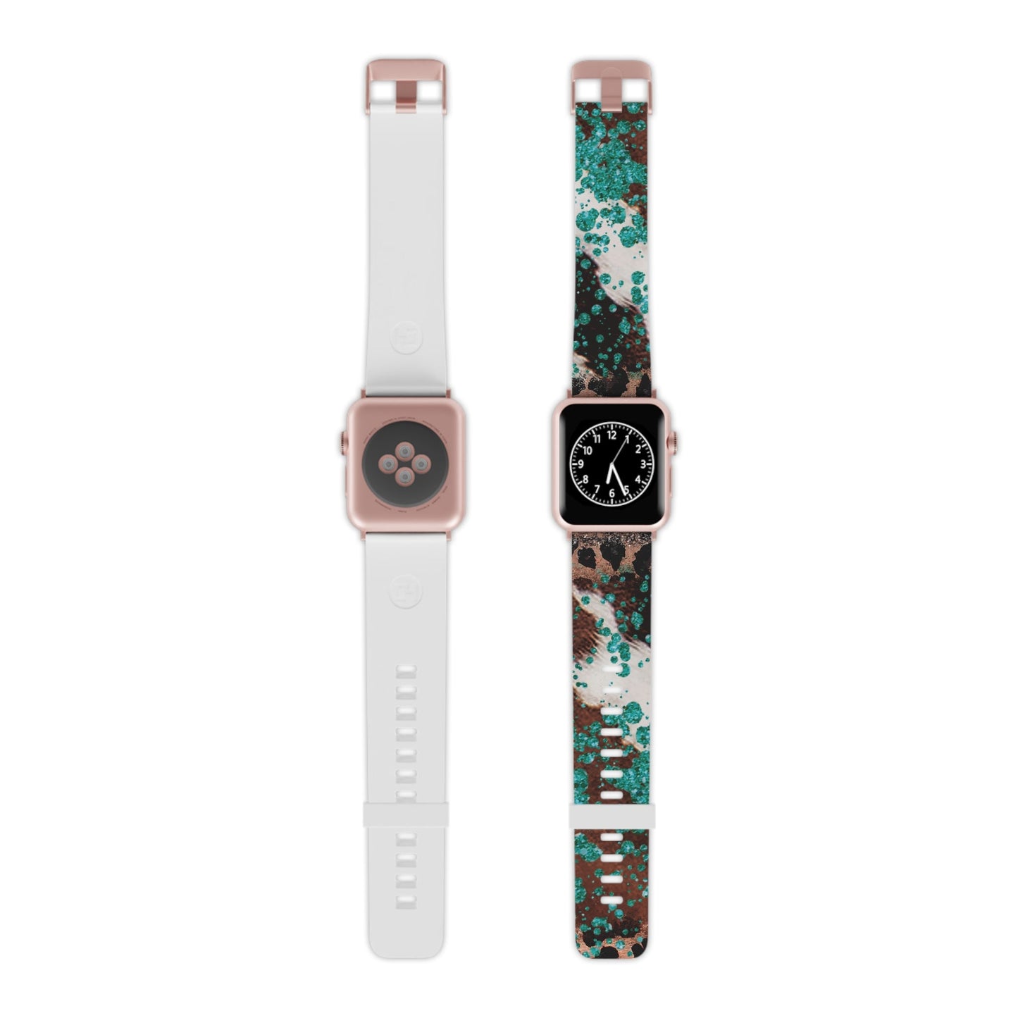 Teal Glitter Cowhide Apple Watch Band - BOGO Cases