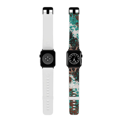 Teal Glitter Cowhide Apple Watch Band - BOGO Cases