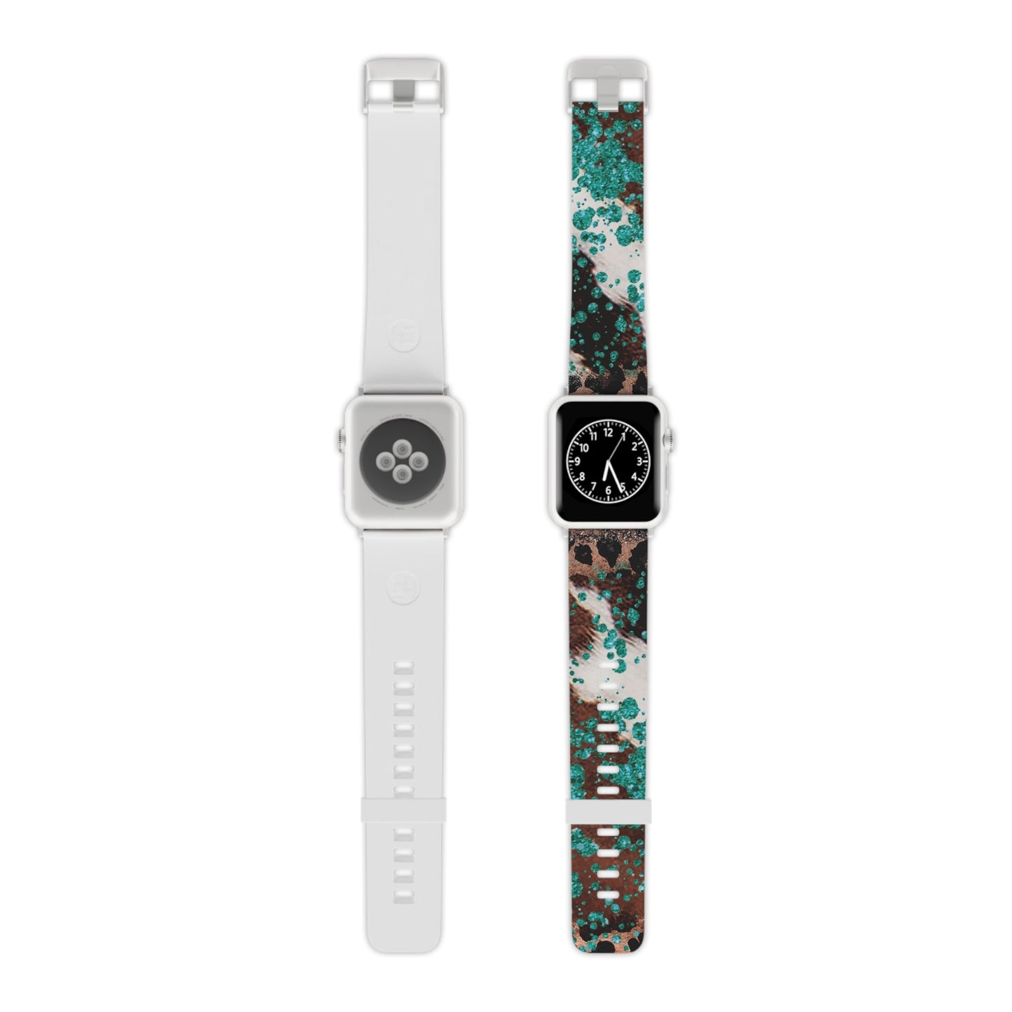 Teal Glitter Cowhide Apple Watch Band - BOGO Cases