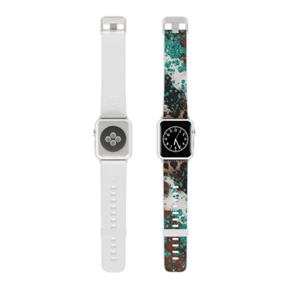 Teal Glitter Cowhide Apple Watch Band - BOGO Cases