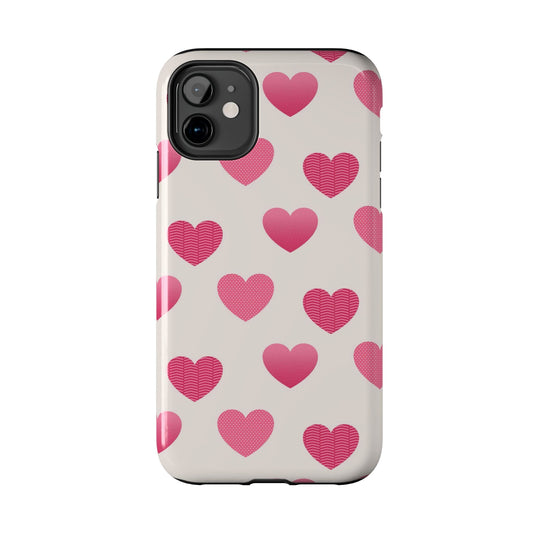 Textured Hearts iPhone Case - BOGO Cases