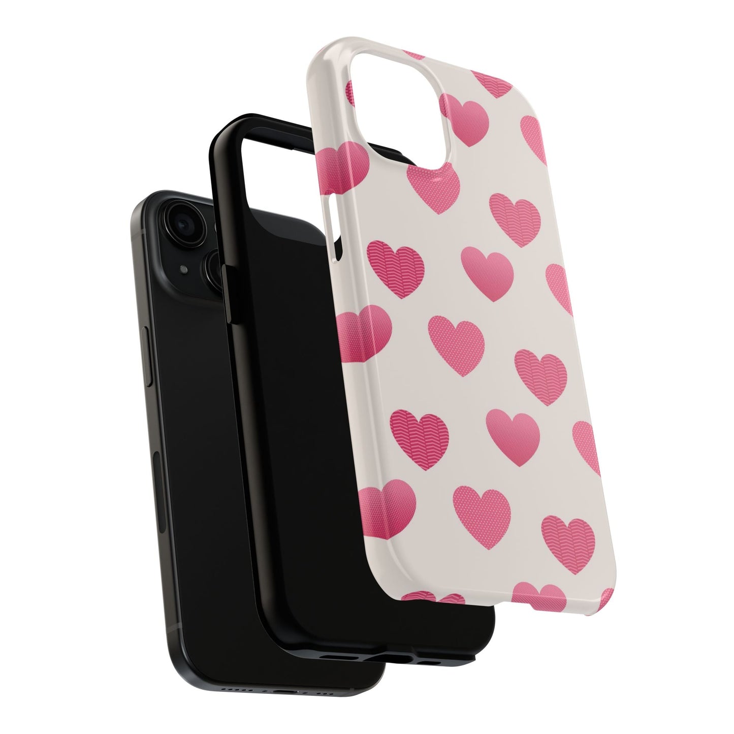 Textured Hearts iPhone Case - BOGO Cases