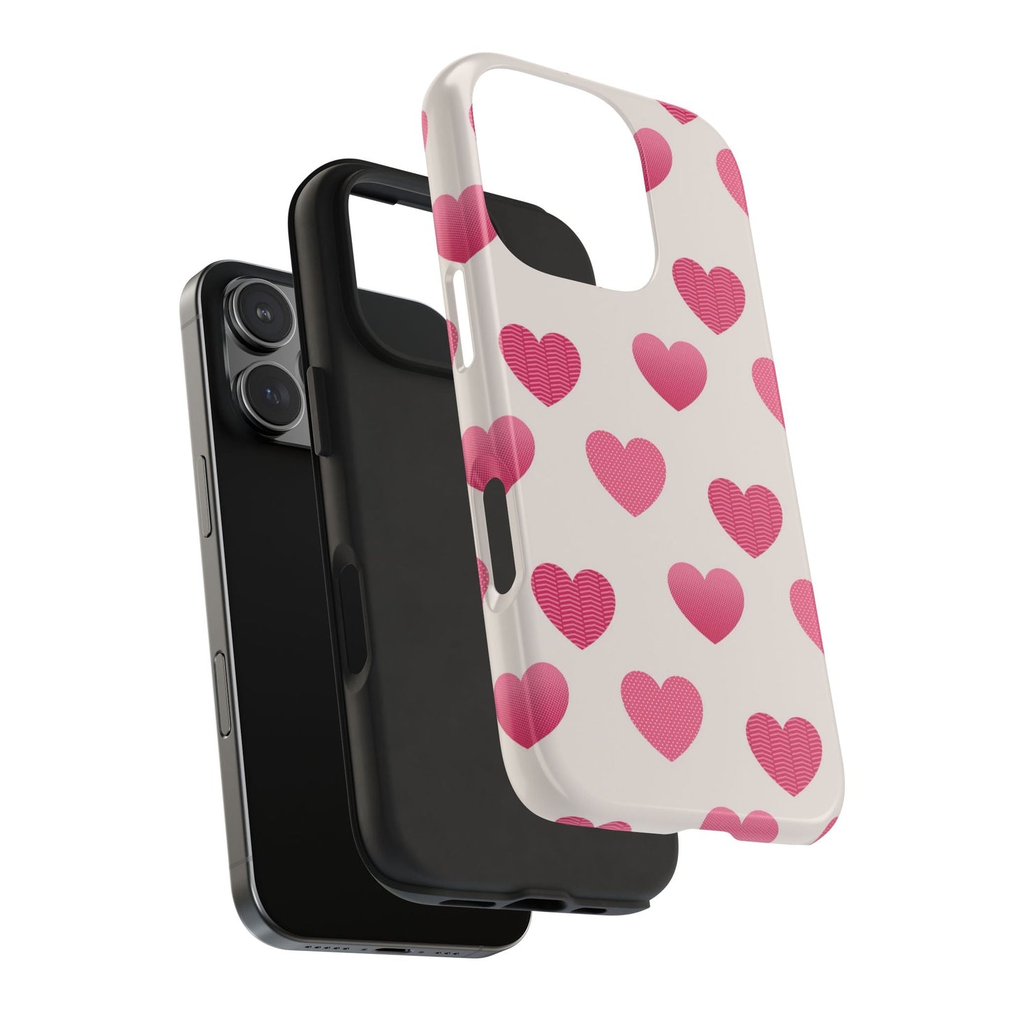 Textured Hearts iPhone Case - BOGO Cases