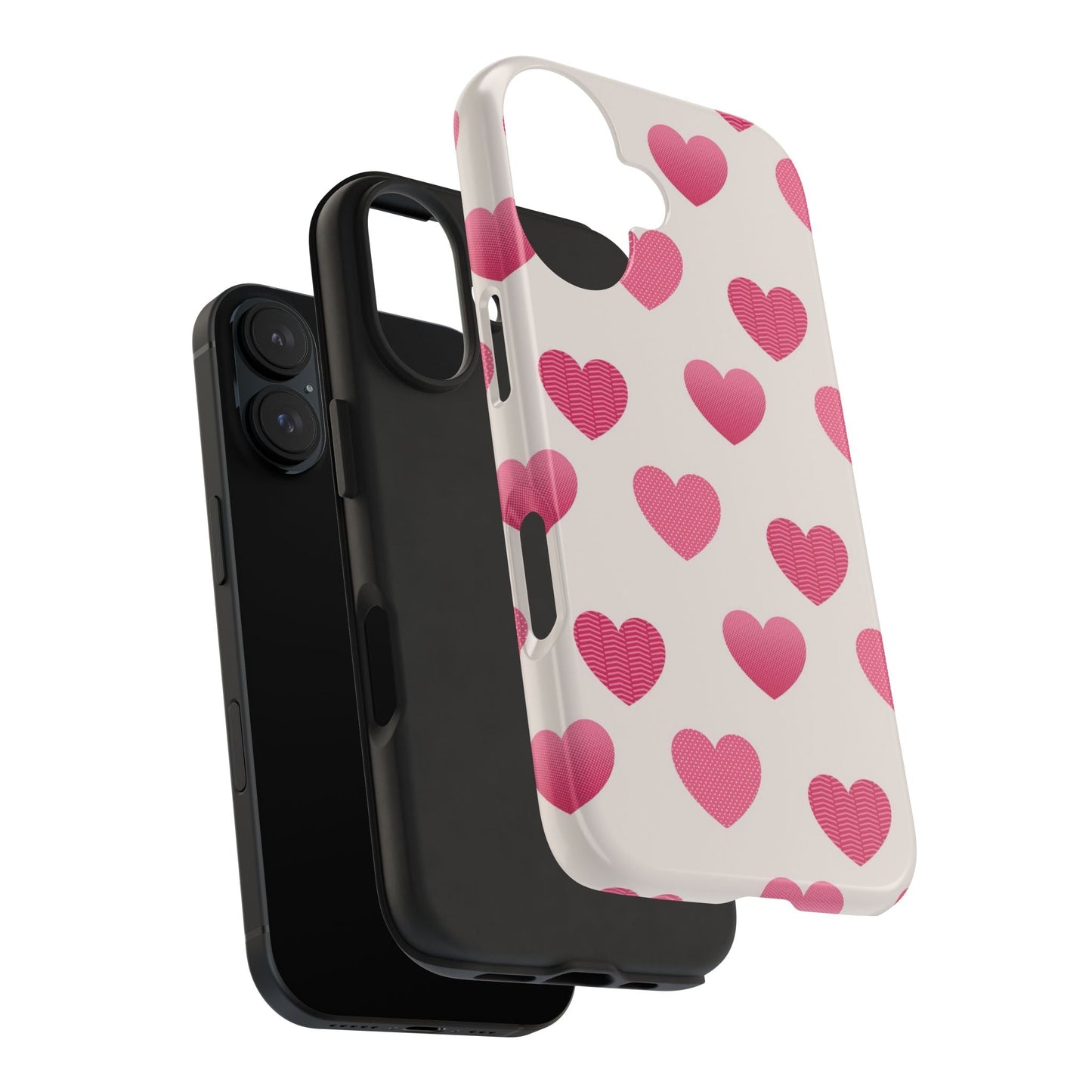 Textured Hearts iPhone Case - BOGO Cases