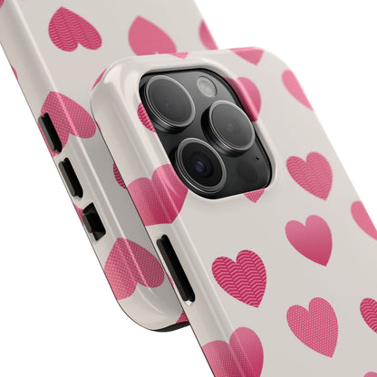 Textured Hearts iPhone Case - BOGO Cases