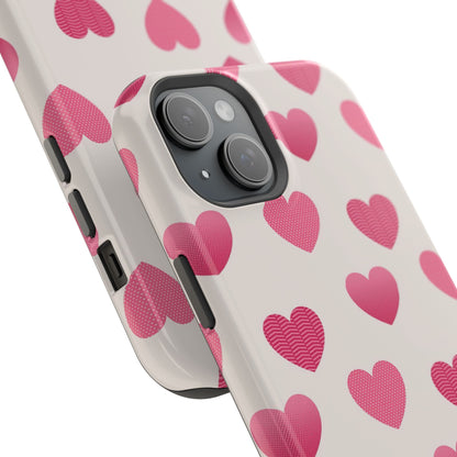 Textured Hearts MagSafe iPhone Case - BOGO Cases